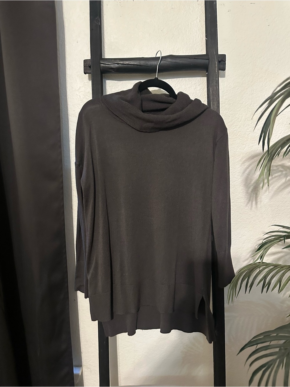 Premise Black Cowl Neck Pullover Sweater